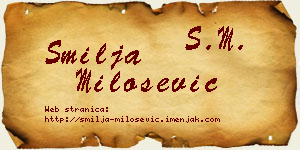 Smilja Milošević vizit kartica